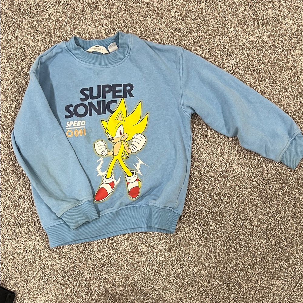 H&M Kids Blue Super Sonic Sweatshirt